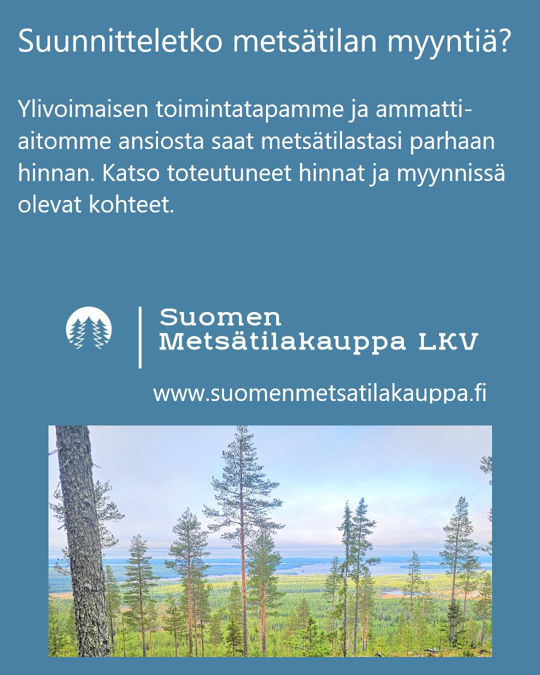 Mainos Suomenmetsatilakauppa.fi